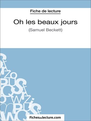cover image of Oh les beaux jours